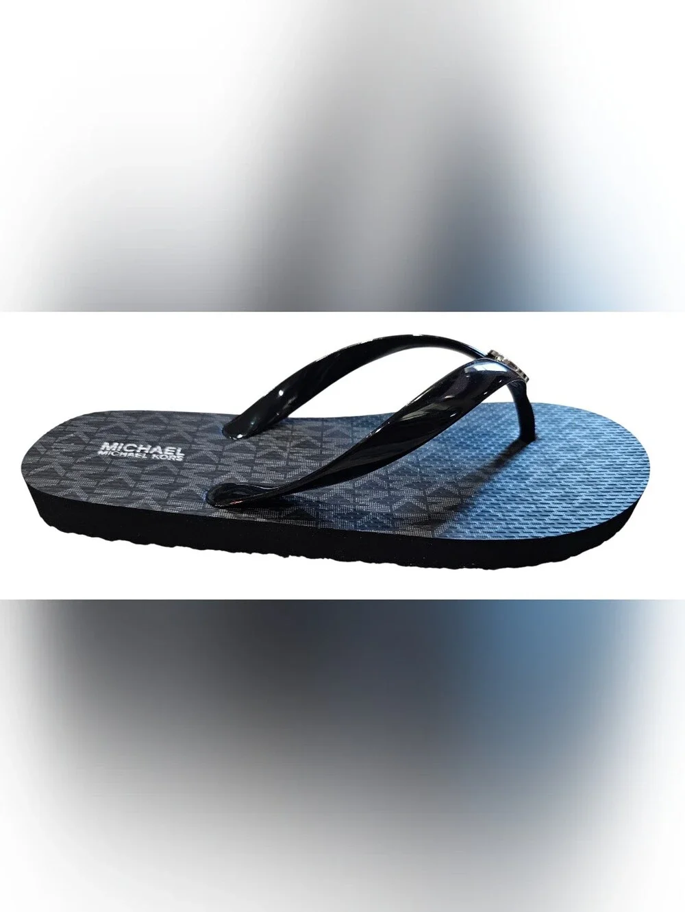 Michael Kors Mini Jet Set Print PVC Sandals, Size 8, New Without Tag